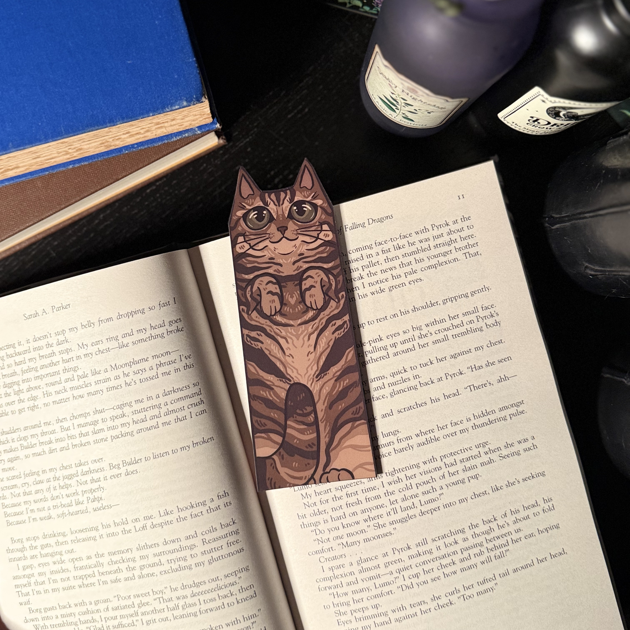 Full Tabby Cat Bookmark by Tied Fates