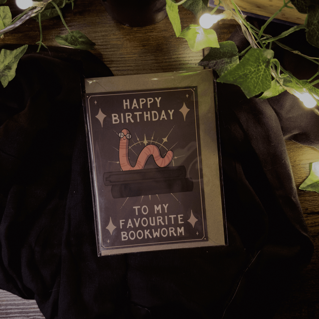 Favourite Bookworm Birthday Card by Tied Fates