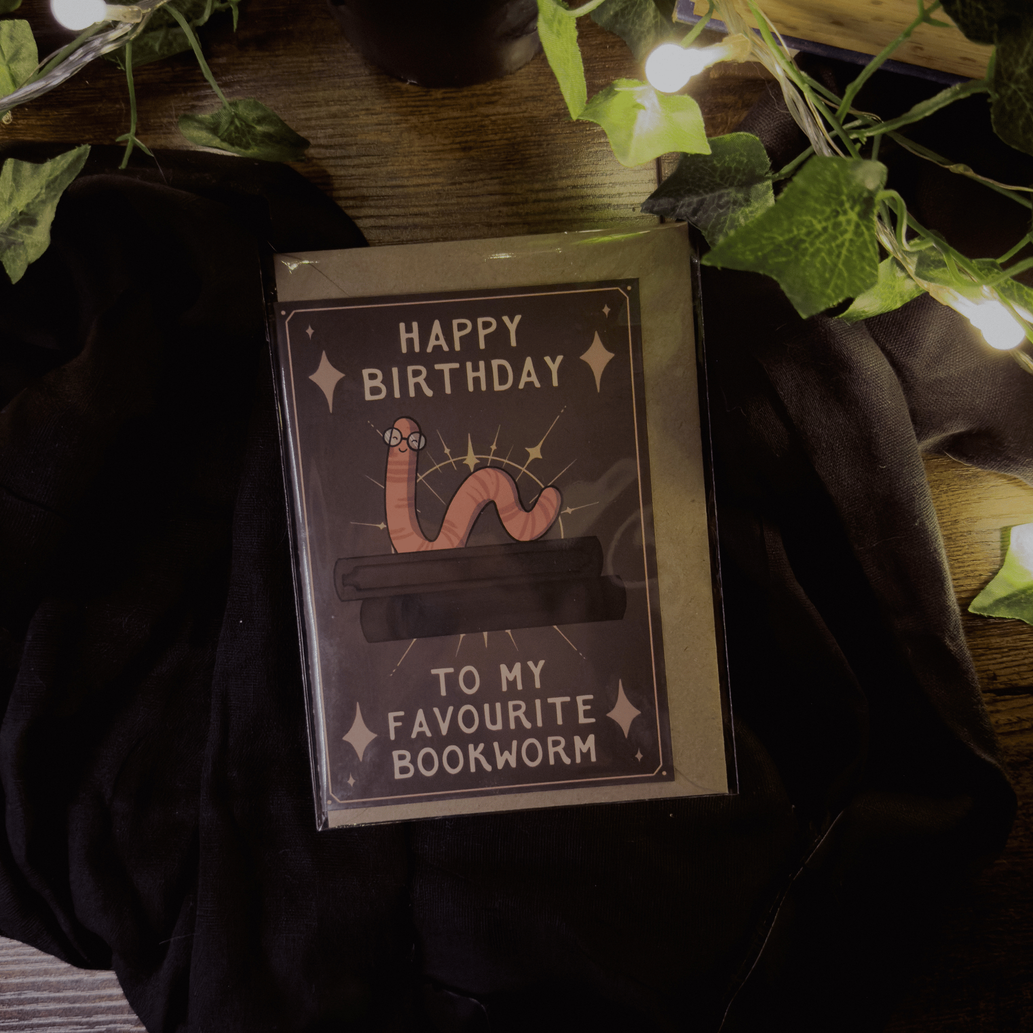 Favourite Bookworm Birthday Card by Tied Fates