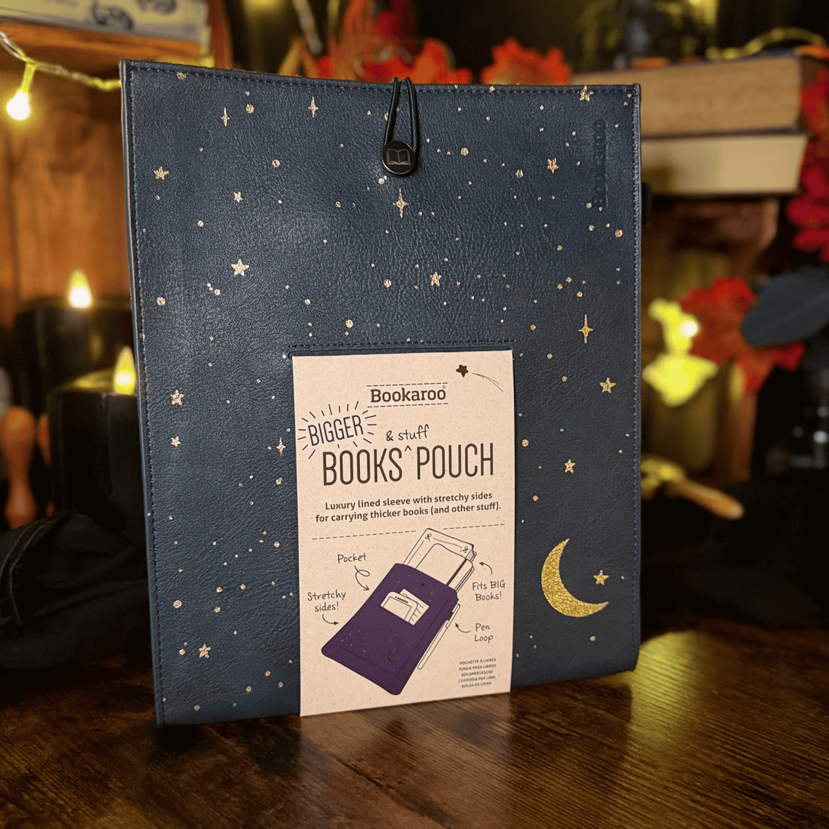 Bookaroo Moon & Stars-Books & Stuff Pouch