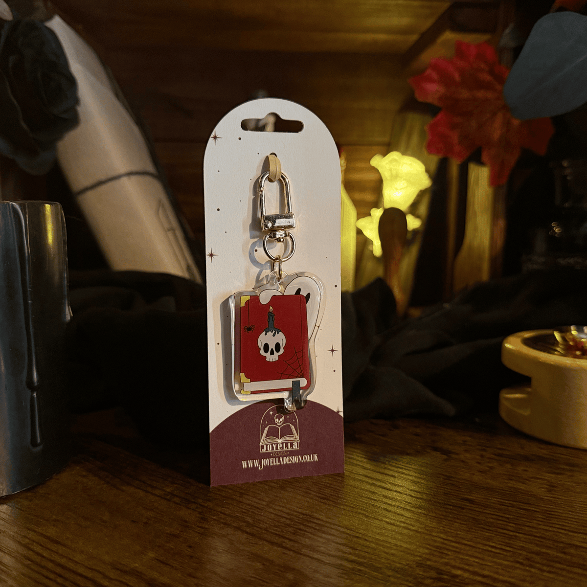 Ghost Book Acrylic Keyring