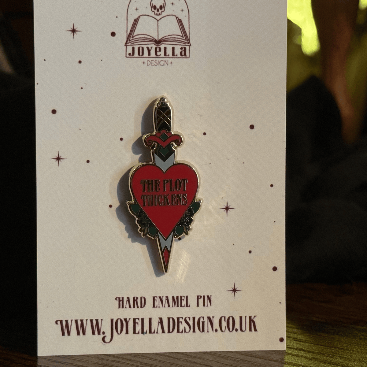 The Plot Thickens Dagger Hard Enamel Pin