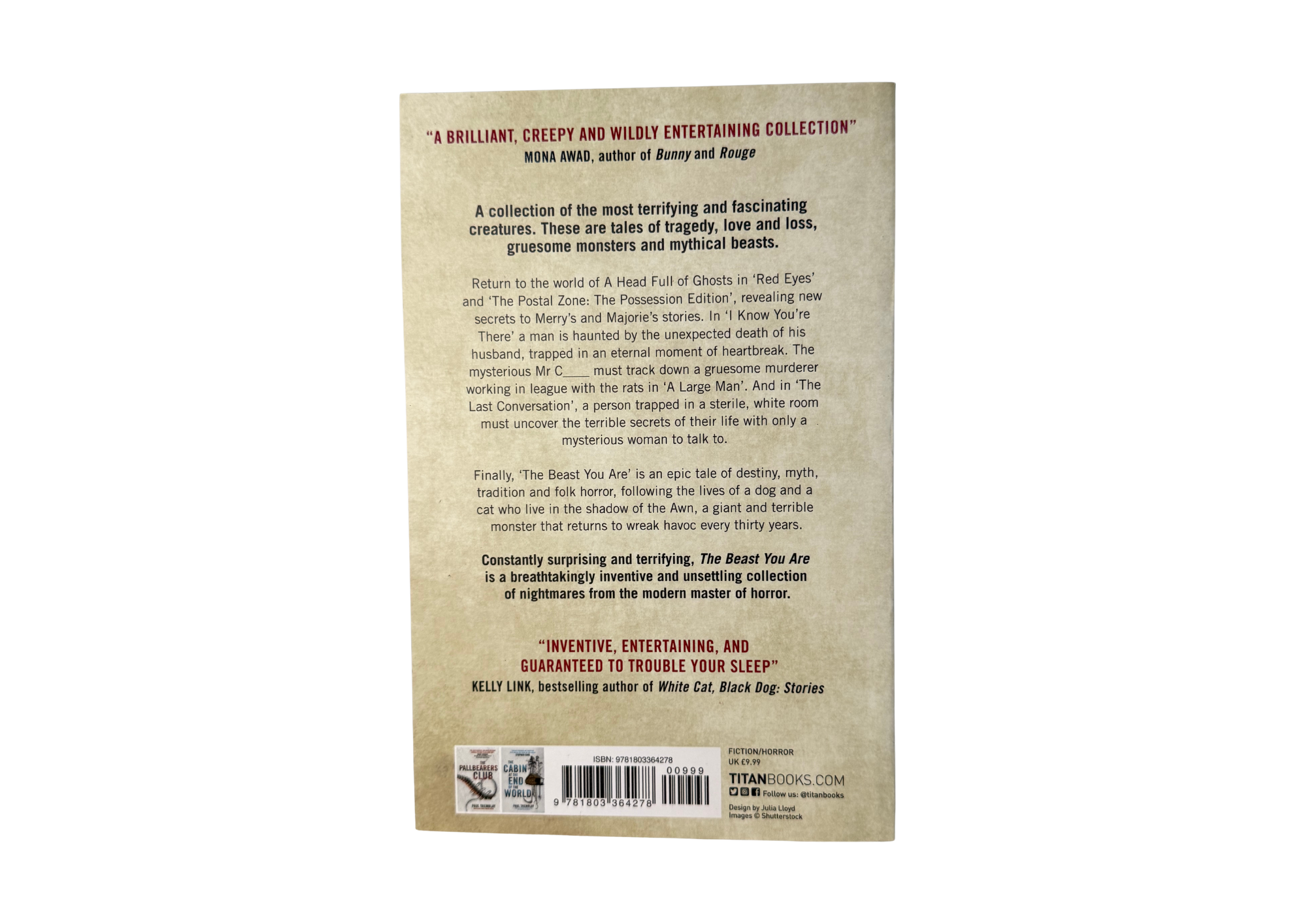 The Beast You Are: Stories by Paul Tremblay