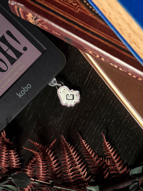 "Reading Ghost" Kindle/Kobo Charm