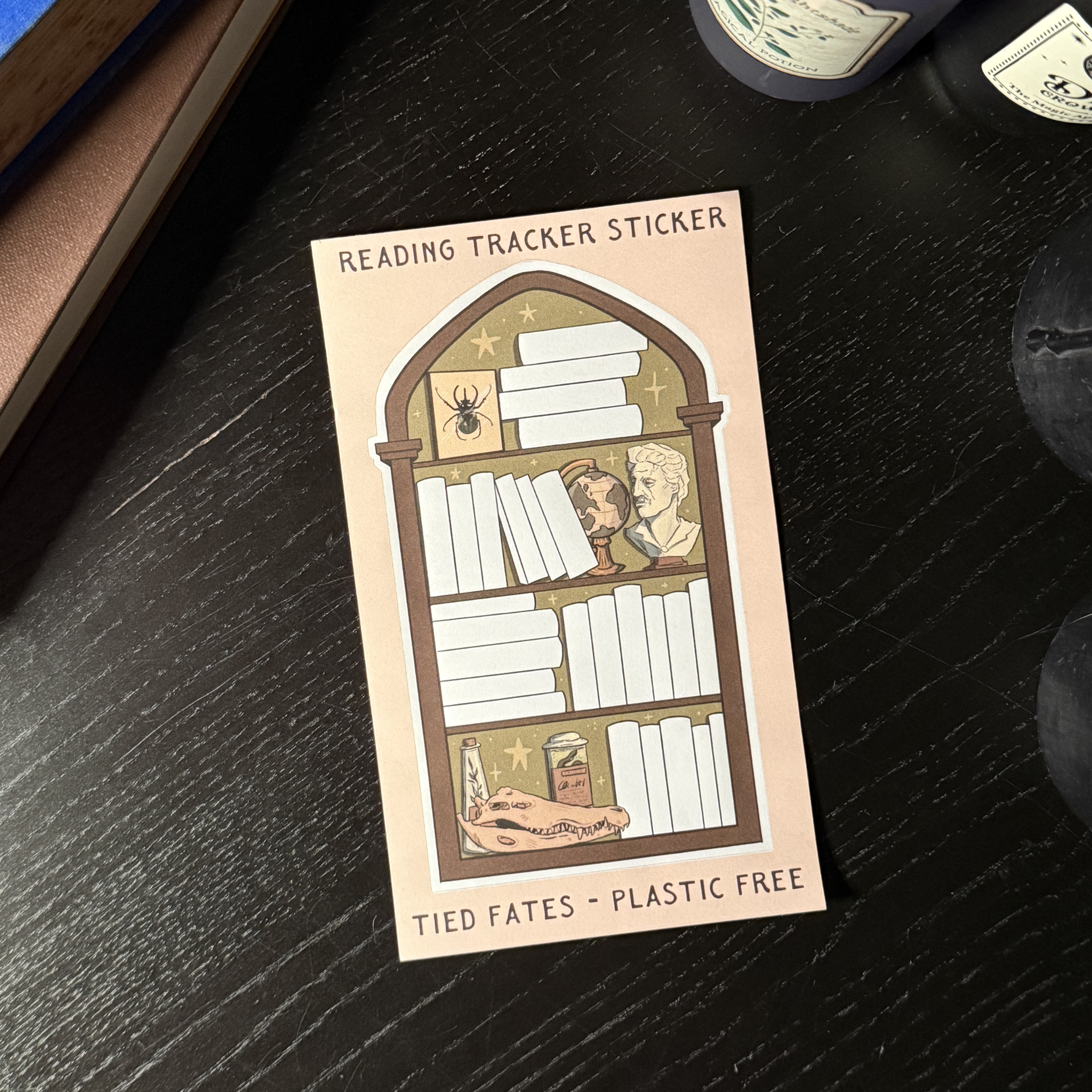Curio Bookshelf Reading Tracker Sticker by Tied Fates